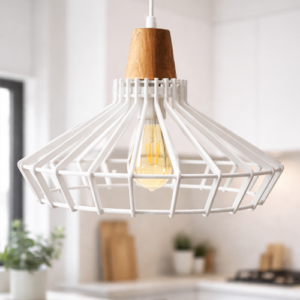 Suspension LampH45 en bois blanc ARmin Home