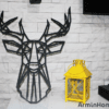 Tête de Cerf - 65/50cm - Noir en Bois – Image 6