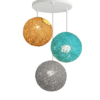 Susp de 3 Boules Ø20 cm – Image 3