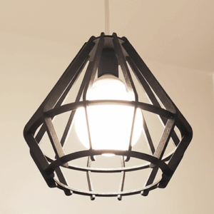 Suspension Ø30 en Bois - Noir