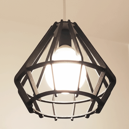 Suspension Ø30 en Bois – Noir