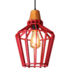 Suspension Ø25 en Bois - Rouge