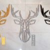 Tête de Cerf - 65/50cm - Argent en Bois – Image 3