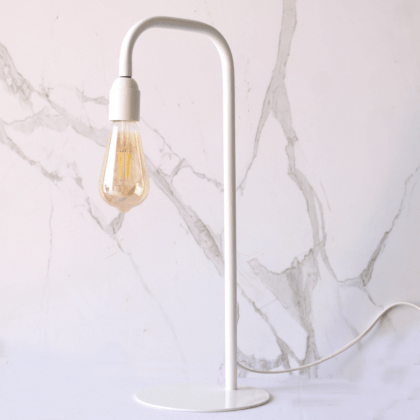 Lampe à poser FerBo – Blanc – H50cm + Ampoule