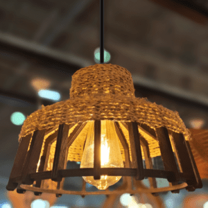 suspension artisanale en bois Halfa