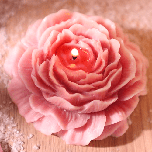 Bougie fleur Rose – 7 cm