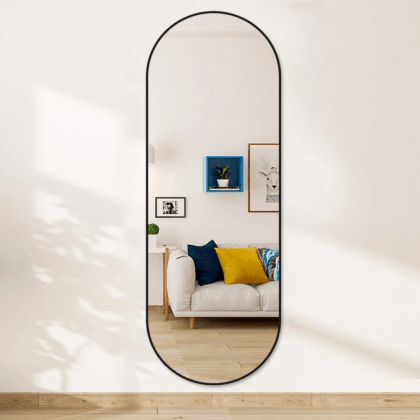 Miroir Ellipse Noir 160/60 cm