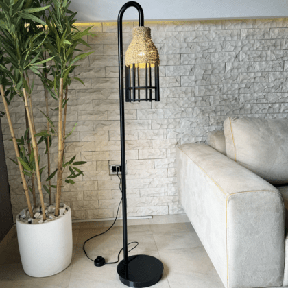 Lampadaire Arc Fanous Noir