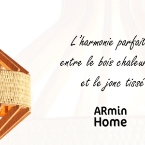 l’harmonie parfaite entre le bois chaleureux et le jonc tissé armin home