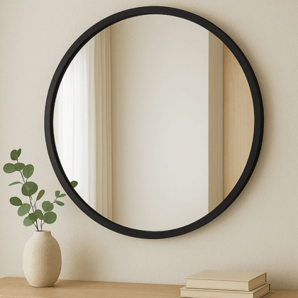 Miroir Rond Noir Ø70 cm