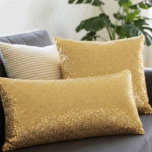Pack Coussins à paillettes - Doré Uni