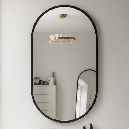 Miroir Nv M Noir 80/45 cm