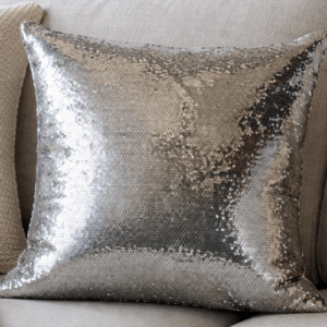 coussin paillettes argent uni armin home